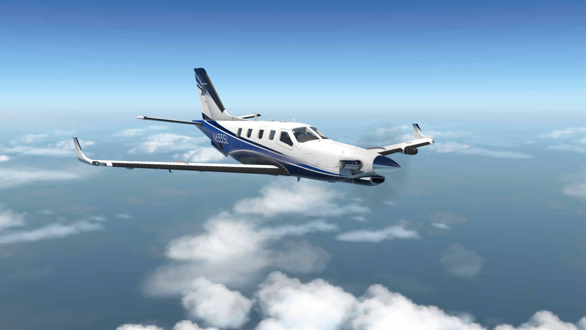 The newest addition to the fleet. TBM-900 at FL290 enroute to MDCY from KSRQ. This is an amazing aircraft for X-Plane. Absolutely love this airframe. 